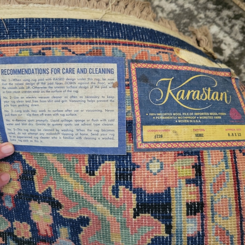 Vintage Wool Karastan Heriz